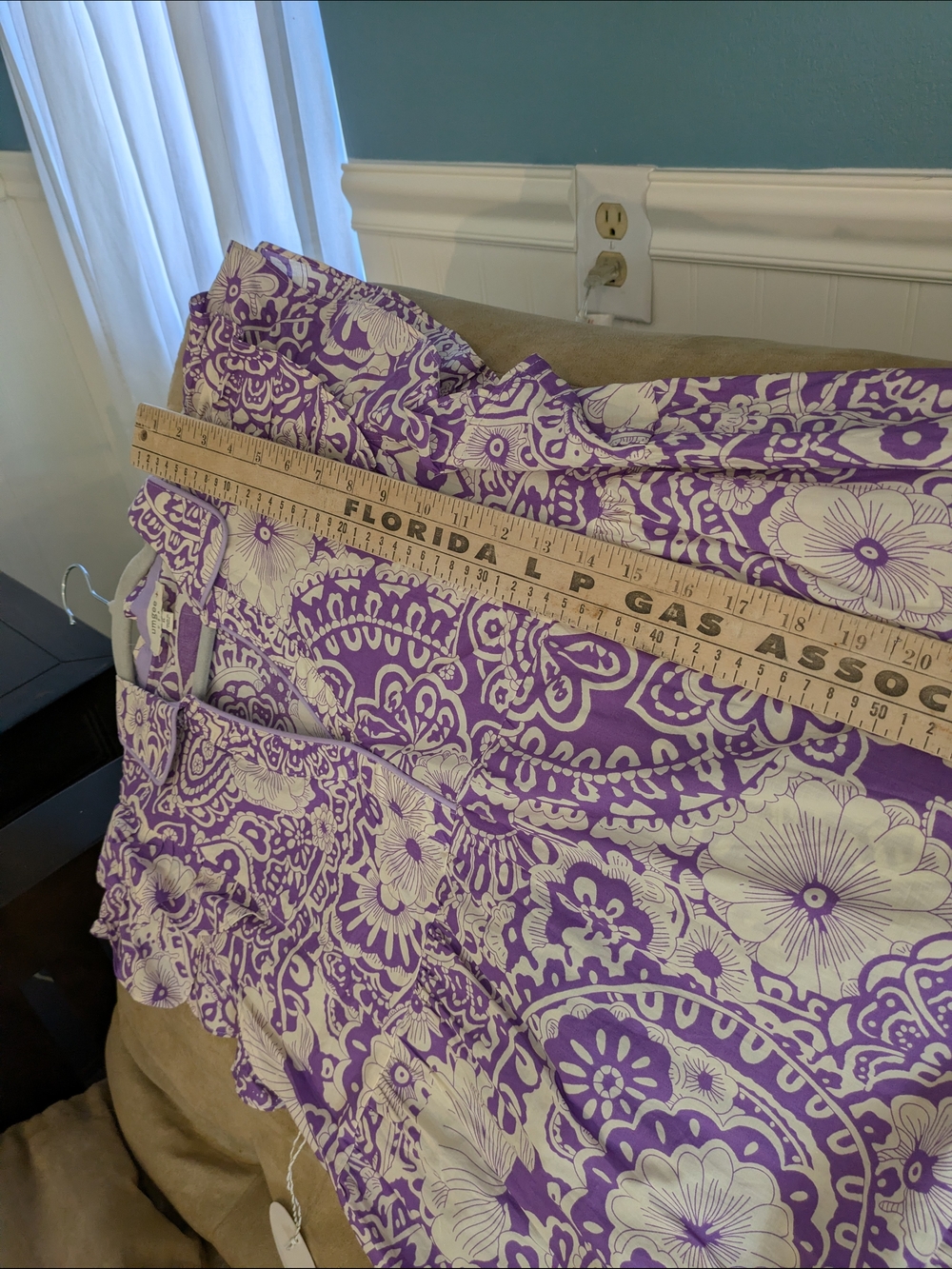 Umgee Purple and Cream Printed Midi Dress - Picture 11 of 14